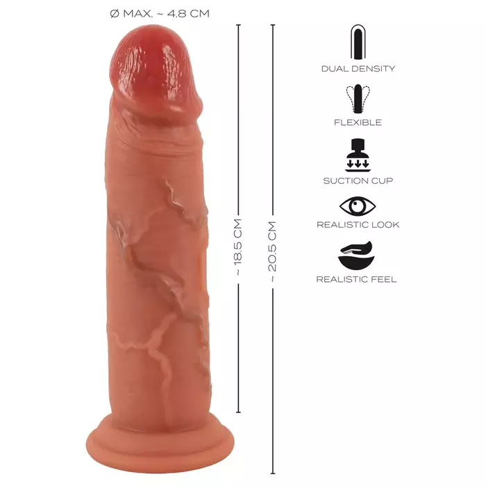 Dildo RealistixXx Moveable Ski — silikons, 20,5 cm Photo 9