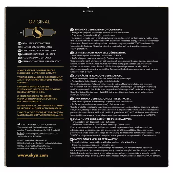 Condoms SKYN ORIGINAL 40 pcs — ultra-thin, latex-free Photo 4