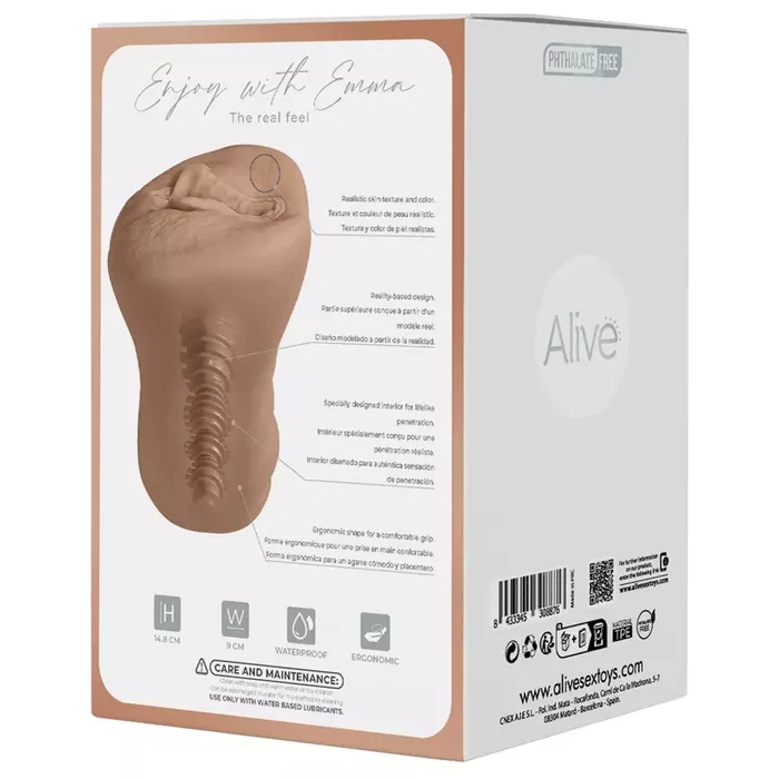 Мастурбатор Alive Emma Super — 14,8 см TPE Photo 7