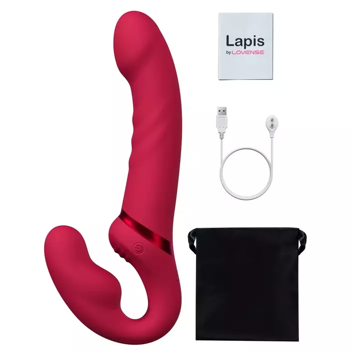 Strap-on LOVENSE Lapis — silikona dubultvibrators Photo 7