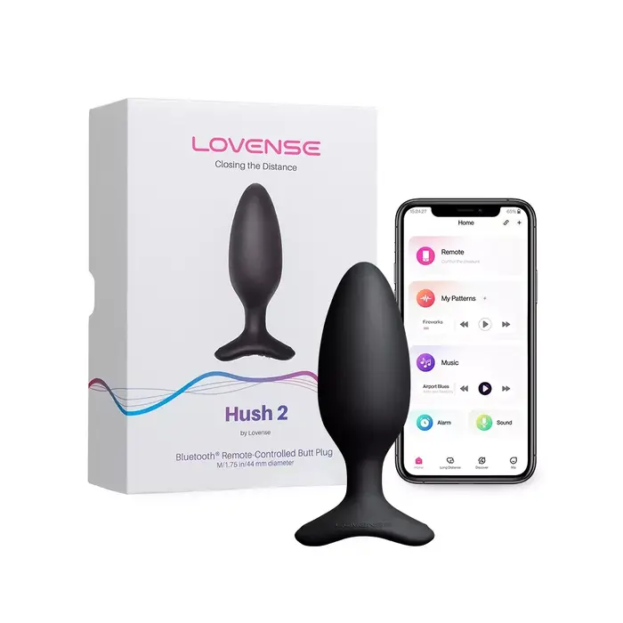Анальная пробка LOVENSE Hush 2 (M) — силикон, Bluetooth Photo 4