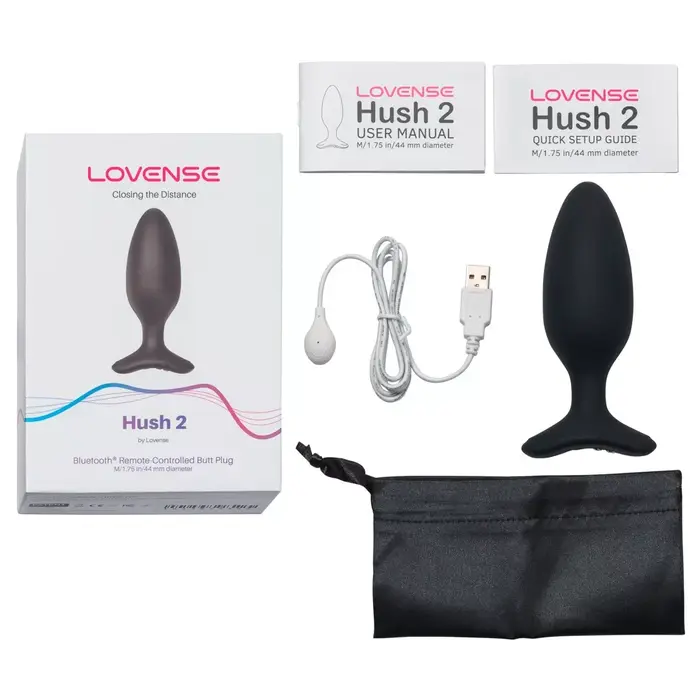 Анальная пробка LOVENSE Hush 2 (M) — силикон, Bluetooth Photo 5
