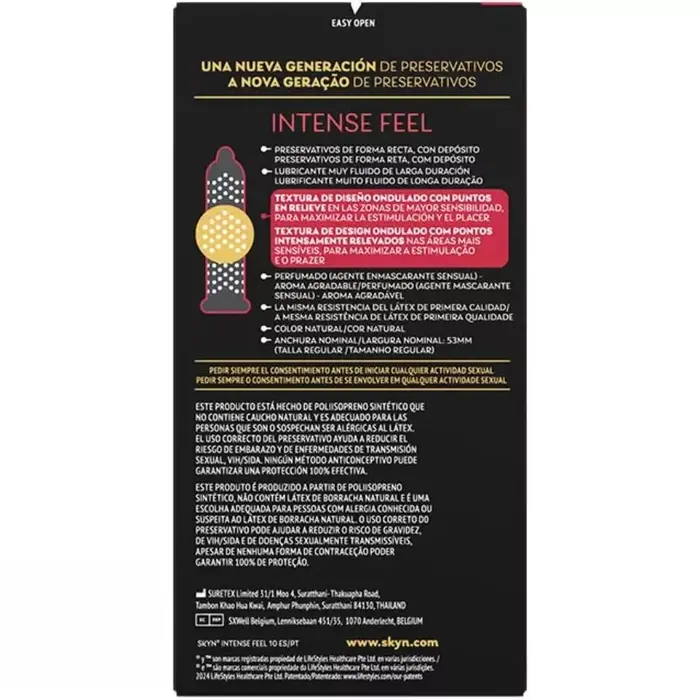 Condoms SKYN Intense Feel — textured, 10 pcs Photo 2