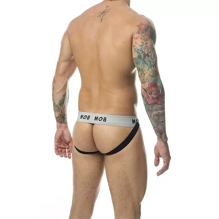 Mob Classic Stripe White jockstrap — vīriešu izmērs S Photo 4