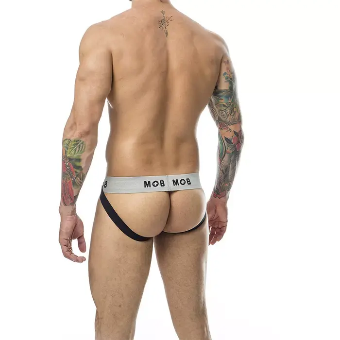 Mob Classic Stripe White jockstrap — vīriešu izmērs S Photo 5