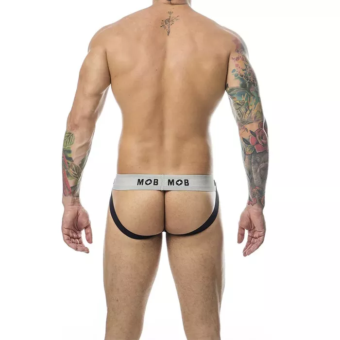 Mob Classic Stripe White jockstrap — vīriešu izmērs S Photo 6