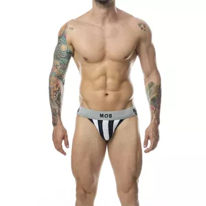 MOB - CLASSIC STRIPE WHITE JOCK SIZE XXL