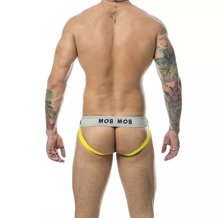 Jockstrap Mob Classic Stripe Jock — dzeltena XL Photo 6