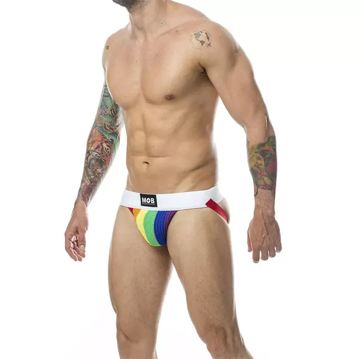 Jockstrap Mob Classic Jock Stripe Rainbow L Photo 2