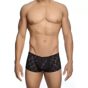 Boxer briefs Mob D-243519 — black lace, size S/M