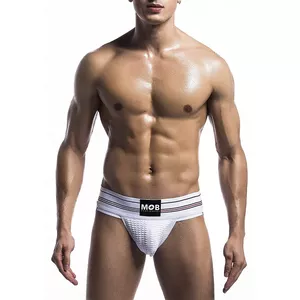 Thong underwear Mob Classic White XL — cotton-blend, model D-243497