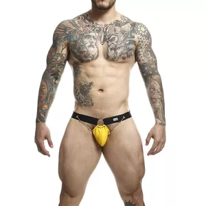 Джокстрип Mob DNGEON Yellow с цепочками, one size — поддерживающий мешочек с декоративными цепями