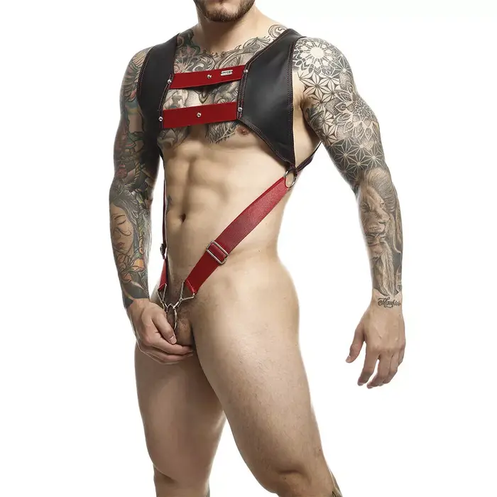 Strap harness Mob D-243437 with red penis ring Photo 2