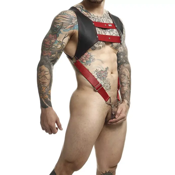 Strap harness Mob D-243437 with red penis ring Photo 3
