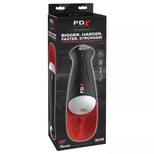 Мастурбатор PIPEDREAM PDXE Fap-O-Matic Pro XL White — силикон, перезаряжаемый, 5 режимов всасывания и 5 вибраций, размер XL