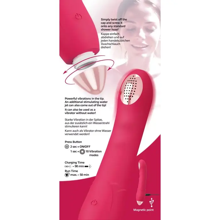 Vibrator You2Toys Showers to Orgasm — silicone, waterproof Photo 13