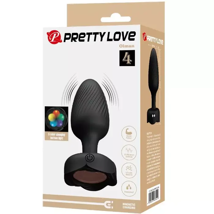 Anal plug pretty love OLMAN with LED — 8.8 cm Photo 9