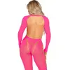 Бодистокинг LEG AVENUE розовый с открытой спиной Photo 5