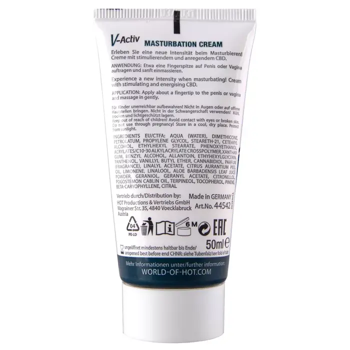 Lubricant cream hot V-Activ MasturbationcreamCBD50 Photo 3