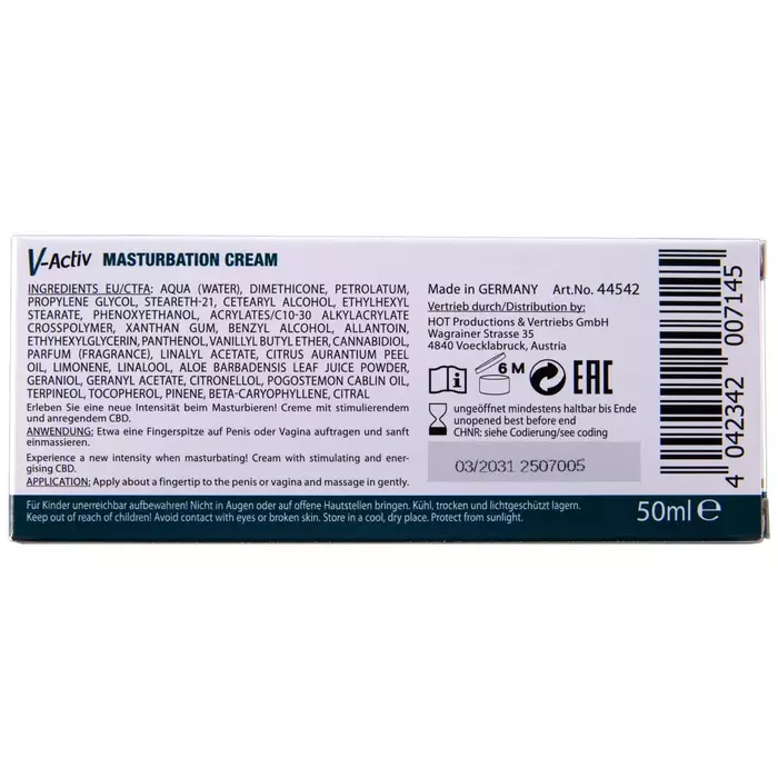 Lubricant cream hot V-Activ MasturbationcreamCBD50 Photo 7