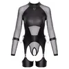 Cottelli Collection Body Bondage S — bodijs ar atvērtu staru Photo 11