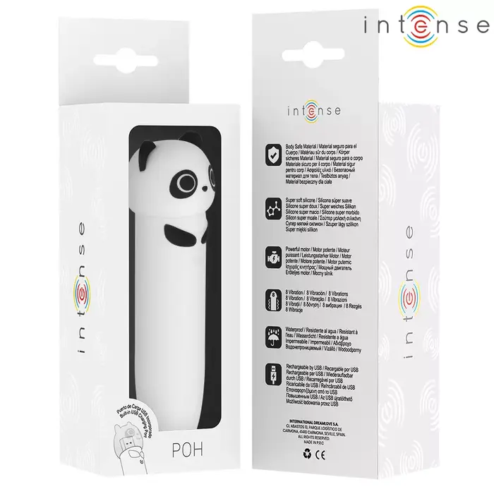 Vibrējoša kapsula INTENSE POH PANDA — kompakta 10 x 2.2 cm Photo 7