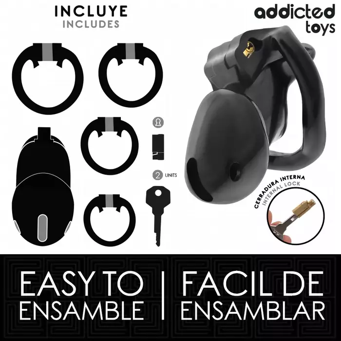 Chastity device ADDICTED TOYS LOCKED Mindnight Cell S 4.8 cm Photo 4