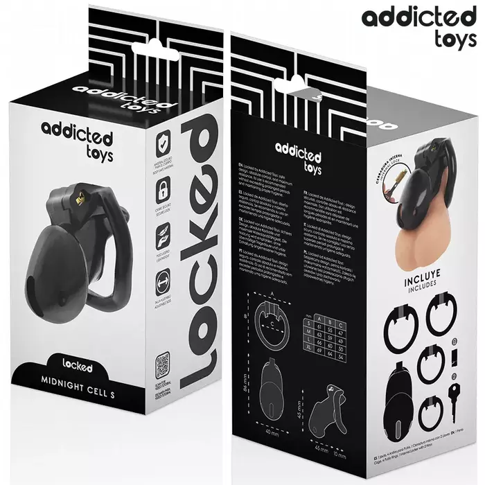 Chastity device ADDICTED TOYS LOCKED Mindnight Cell S 4.8 cm Photo 6