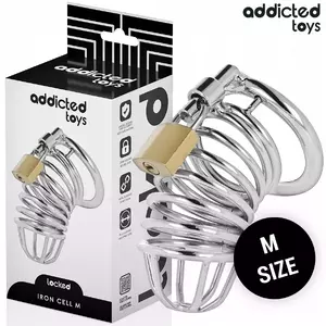 Металлическая клетка для пениса ADDICTED TOYS LOCKED Iron Cell, размер M