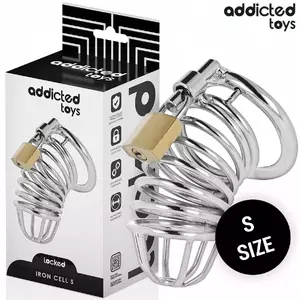 Металлическая клетка для пениса ADDICTED TOYS LOCKED Iron Cell, размер S, 4 см