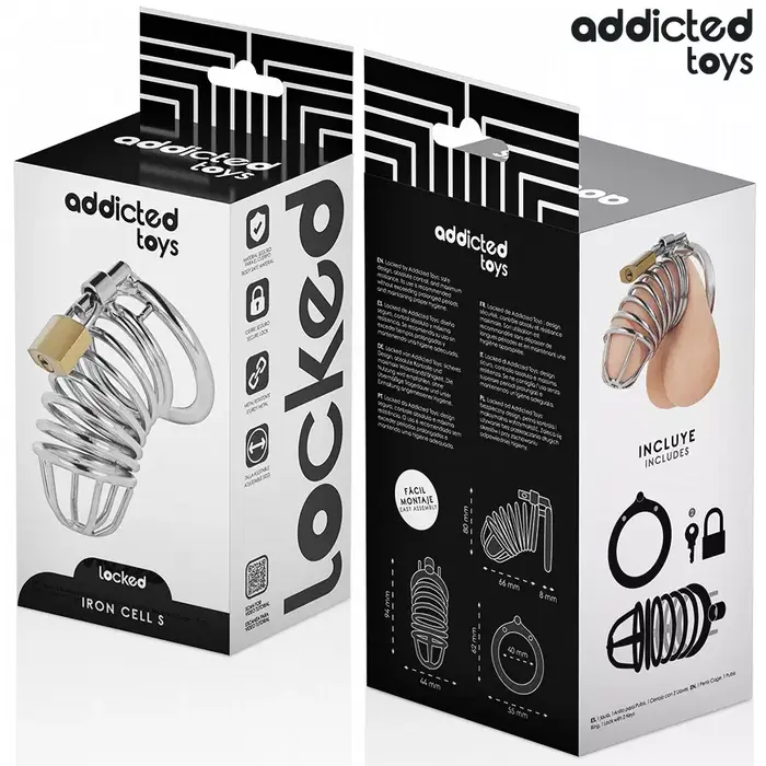 ADDICTED TOYS LOCKED Iron Cell metāla dzimumlocekļa sprosts S Photo 6
