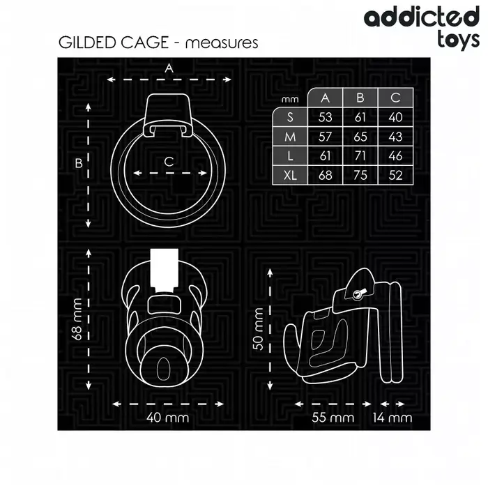 Устройство для запирания ADDICTED TOYS LOCKED Gilden Cage Photo 5