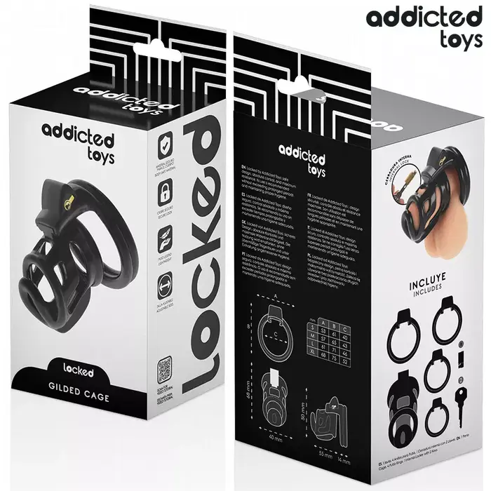 Устройство для запирания ADDICTED TOYS LOCKED Gilden Cage Photo 6