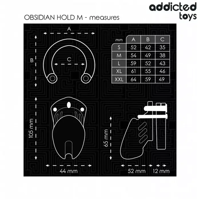 Клетка для пениса ADDICTED TOYS LOCKED Obsidian Hold Photo 4