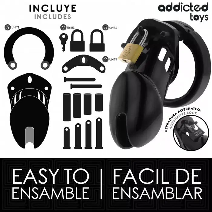 Клетка для пениса ADDICTED TOYS LOCKED Obsidian Hold Photo 5