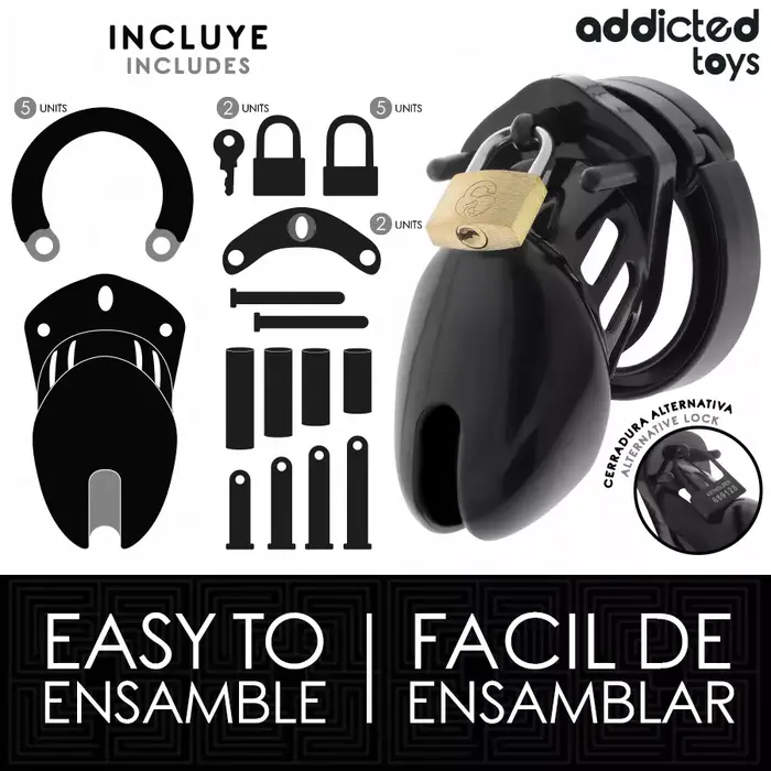 Клетка для чести ADDICTED TOYS LOCKED Obsidian Hold S Photo 4