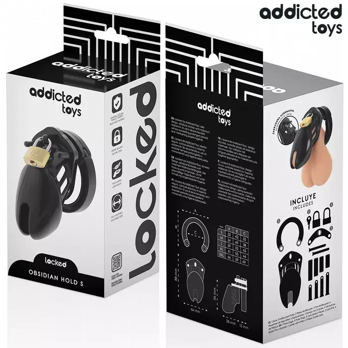 Клетка для чести ADDICTED TOYS LOCKED Obsidian Hold S Photo 6