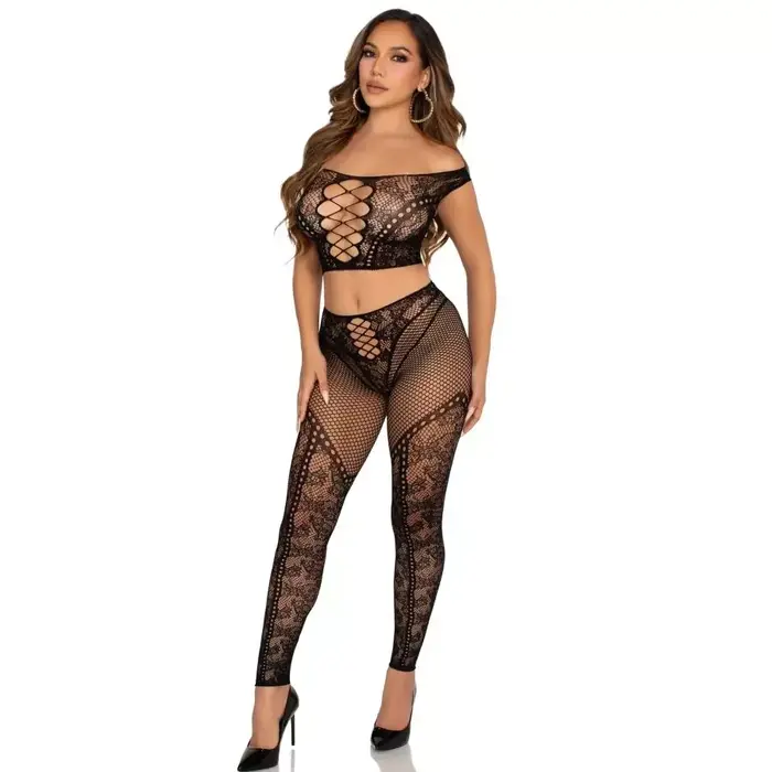 LEG AVENUE crop top and fishnet leggings Photo 2