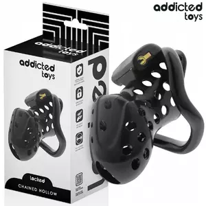 Устройство для целомудрия ADDICTED TOYS LOCKED D-242963 — полая пенис-клетка на цепочке, 10,5 см