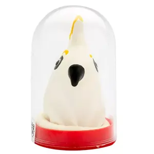 Condomerie novelty hand‑painted condoms Parrot White — single pack, decorative parrot design on white