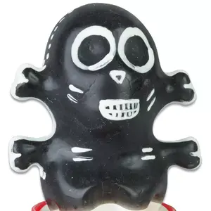 CONDOMERIE декоративный ручной росписный презерватив Skull Black Model 1 — стандартный презерватив