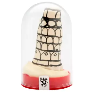 Prezervatīvs, CONDOMERIE Handpainted Pisa Tower — viengabala iepakojums, oriģinālais dizains, latekss vienreizlietojams