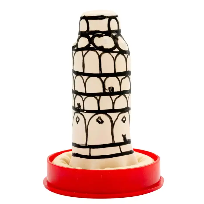 Prezervatīvs CONDOMERIE Handpainted Pisa Tower — viengabala iepakojums Photo 2