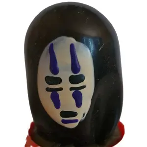 Novelty lateksa prezervatīvs CONDOMERIE Handpainted Mask Ghost Black — vienreizējs dekoratīvs aizsargprezervatīvs