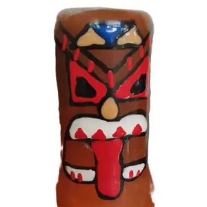 Condomerie novelty condoms TIKI TOTEM-01 — однопаковочный ручной росписью презерватив с мотивом Тики Тотем