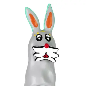 Condomerie novelty condoms handpainted Bunny XL D-243299 — novelty презерватив, ручная роспись, размер XL