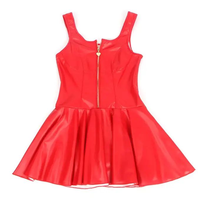 SUBBLIME 957698 Heart Zipper Leather Dress Photo 5