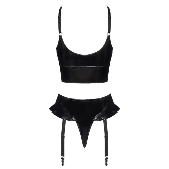 Lingerie set Black Level Vinyl Top & Thong L Photo 11
