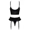 Нижнее белье Black Level L Vinyl Top & Thong Photo 11