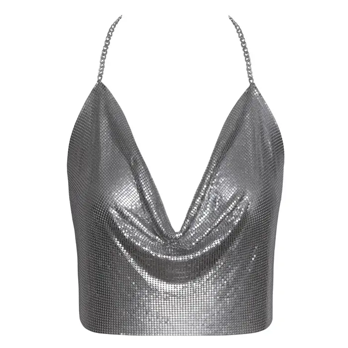Cottelli Collection Top Metal Silver metālisks kroptops Photo 6